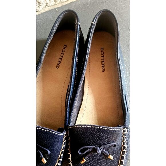 Bottero Leather Moccasin in Navy Blue. Made in Brazil, , Size 10 US, New - Picture 5 of 9
